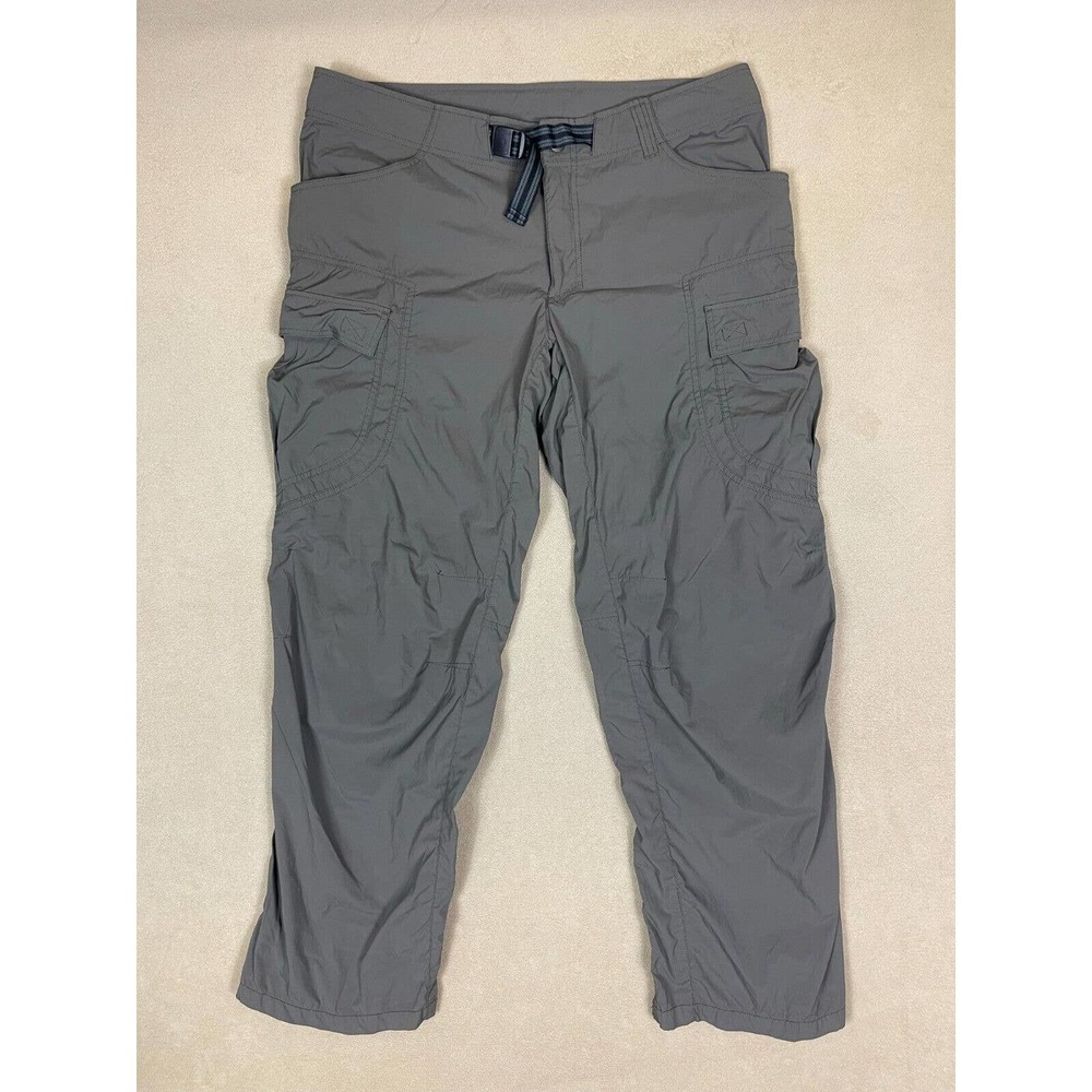 Kathmandu Pants Adult Extra Large Gray Hiking Outdoor Cargo Belted‎ Womens